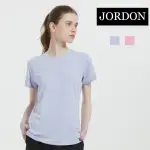 【JORDON 橋登】吸溼快乾高透氣抗菌圓領女上衣(銀纖維/超彈力/除臭/速乾/登山/運動/跑步/短袖/女T恤)