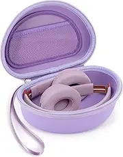 Hard Headphone Case for Beats Solo 4, Studio Pro, Solo 3, Studio 3, Solo 2,Over Ear Headphone Carrying Case with Storage Cable Bag Strap for Travel (Purple)