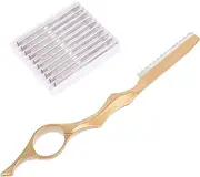 Healeved 1Set Hair Styling Thinning Razor with Replacement Blades Manual Hair Cutting Tool for Men Comfortable Grip for Easy Trimming Includes Extra Blades for Home and Salon