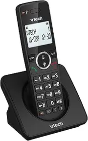 [VTech] ES2000 DECT Cordless Phone with Call Block, Volume Control, Caller ID/Call Well, 18 Hours Talk Time, Speed Dial, Backlit Display and Keyboard, ECO Mode, Black