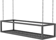 Metal Ceiling Plant Shelf with Ceiling Iron Chain Ceiling Mounted Storage Racks/Shelving for Bars Restaurants Kitchens - Decor Stand/Floating Organizer Shelves(60x25x15cm)