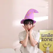 Inflatable Halloween Witch Hat for Costume Contests Star Pattern