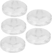 TOGEVAL 5Pcs Transparent Eyelash Box Durable Plastic False Eyelash Storage Cases for Easy Organization and Travel for Home Salon and