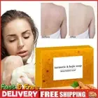 Lemon Turmeric Kojic Acid Soap Turmeric Soap Bar with Foaming Net for Skin Care