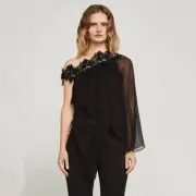 NWT $248!! BCBGMAXAZRIA Ethereal Silk Chiffon Fairy Top