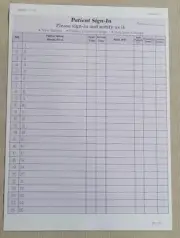 Patient Sign in Sheets Color Purple HIPAA Approved 125 Forms 3 Part Carbonless