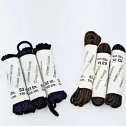 3 Pair Lot Of 63" Inch Round Boot Laces Strings Hiking Military Work You Choose