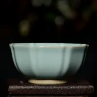 在飛比找樂天市場購物網優惠-手工汝窯茶杯主人杯單杯陶瓷品茗杯茶盞汝瓷禮品主人茶杯可養開片