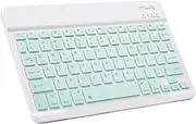 Ultra-Slim Bluetooth Keyboard Portable Mini Wireless Keyboard Rechargeable for Apple iPad iPhone Samsung Tablet Phone Smartphone iPadOS iOS Android (10 inch Light Green)