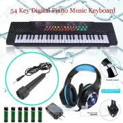 54 Key Digital Music Piano Keyboard Portable Musical Instrument w/ Microphone US
