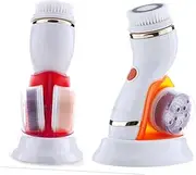 minkissy Electric Facial Cleansing Brush 4-in-1 Pore Deep Cleansing Face Scrubber for Gentle Skin Care Compact Size Battery-powered
