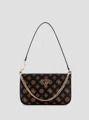 GUESS Brown Logo Noelle Mini Shoulder Bag