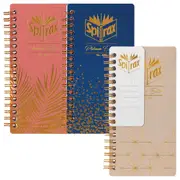 12x Spirax Platinum Slimline Writing Notebook School Stationery 120-Pages Assort