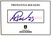Alex Pearce SIGNED Fremantle Dockers Card. AFL Football Captain. Fyfe Serong