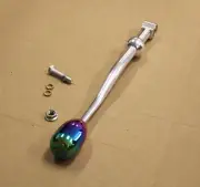 ALUMINUM DUAL BEND SHORT THROW SHIFTER+ NEO CHROME KNOB CIVIC 92-95 EG EJ EJ1 SI (for: Honda)