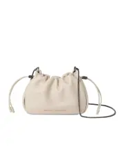 Brunello Cucinelli Mellow Drawstring Small Bucket Bag One size ivory