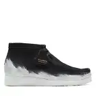 Clarks Mens Wallabee Boots Black/White 26163077