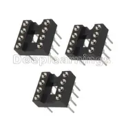 50PCS 8Pin DIP SIP Round IC Sockets Adaptor Solder Type plated machined