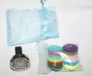 Car Air Freshener Silver Tone Vent Clip Essential Oil Diffuser and 12 Pads