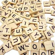 500PCS Wood Letter Tiles/ Wooden Scrabble Tiles A-Z Capital Letters