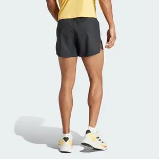 【adidas 愛迪達】Adizero E Short 男 短褲 運動 慢跑 輕質 吸濕排汗 中腰 內三角褲 黑(IN1159)