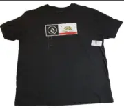 VOLCOM MENS PREMIUM CALIFORNIA Black T SHIRT Size 2XL