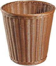1PC Plastic Wastebasket Simulated Rattan Woven Trash Basket Home Garbage Container Wastebasket Retro Waste bin /692