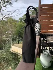 Black Calico Bottle Drawstring Bags 100% Natural Calico Bottle Bag lots 1-200