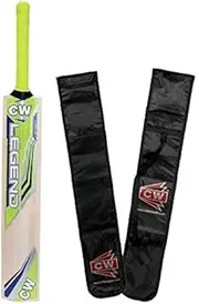 CW Legend Poplar Willow Cricket Bat for Tennis, Heavy Wind Ball II Popular Willow Cricket Bat Mens Full Size with Cover
