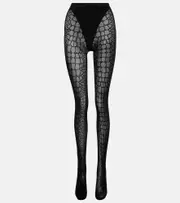 [Alaia] Alaïa Croc-effect tights AU 8 black