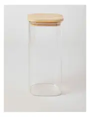 [The Cooks Collective] Square Glass Storage Jar 1.7L in Clear