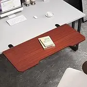 Under Desk Keyboard Tray Desk Extender, Folding Keyboard Drawer Tray, Ergonomic Desk Extension Platform 22" 30", Keyboard Stand(Walnut,65Cm/25.5Inch)