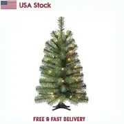 NEW Pre-Lit Green Spruce 24" Artificial Christmas Tree 35 Incandescent Lights