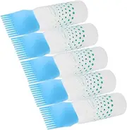 Beatifufu Scalp Oiling Bottle with Comb Tooth 5pcs Hair Dye Combs for Salon Home Use
