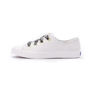 KEDS KICKSTART 奢華蛇紋綁帶皮革休閒鞋 奶油白 9203W123123 女鞋