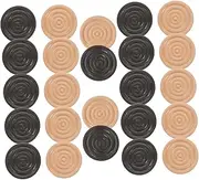 HANABASS 24pcs Wooden Checkers Pieces Round Threaded Game Accessories for Chess Checkers Elegant Design for Enhanced Playing Experience Easy Handling