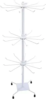 Firlar Rotating Jewelry Display Holder, 3 Tier Rotating Necklace Holder Rack Fashion Counter Jewelry Tree Stand Display Organizer for Necklaces, Bracelets, Earrings, Ring