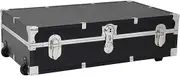 (Black) - Under The Bed Storage Trunk with wheels