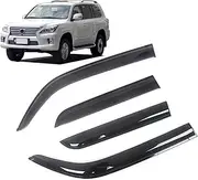 Black Tinted Car Side Window Visor Guard Vent Awnings Shelters Rain Guard Door Ventvisor Compatible with Lexus LX450 LX470 LX570 1995-2016(Compatible with LX 570 08-16)