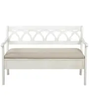Powell Heath White Storage Bench