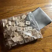 New 100 Wooden Scrabble Letter Tiles Sealed In Original Bag