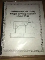 Singer 750 instruction book for sewing machine operation