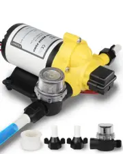 Rv Water Pump 12V DC 3.5GPM 50PSI On Demand Diaphragm Self Priming with Press...