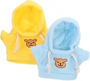 HANABASS 2pcs Bear Doll Clothes Cute Reusable Hoodies for Plush Bear Dolls Outfit for Gift for Dressing Up Stuffed Animals