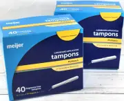 MEJIER Tampon Assortment Box 32 Super, 32 Regular, 16 Light ~ 80 CT