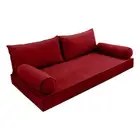 COVER ONLY Model V2 Full Velvet Contrast Indoor Daybed Mattress Cushion AD369