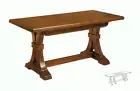 Table Fratino Extensible Classic Art Povera Walnut Dark Finished Bassano