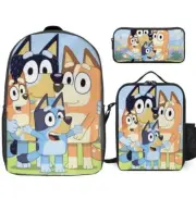 Bluey School Backpack Set+Lunch Box+Pencil Case for Kids
