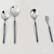 GREEK KEY by Prinz Solingen 4 PIECE HOSTESS SET NEW NEVER USED made in Germany