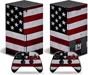 Skin Sticker for Xbox Series X Console and Controller - Protective Wrap Full Cover Vinyl Decal Compatible with Xbox Series X - USA Flag (Version Ⅰ)
